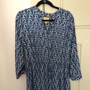 Blue shirt dress